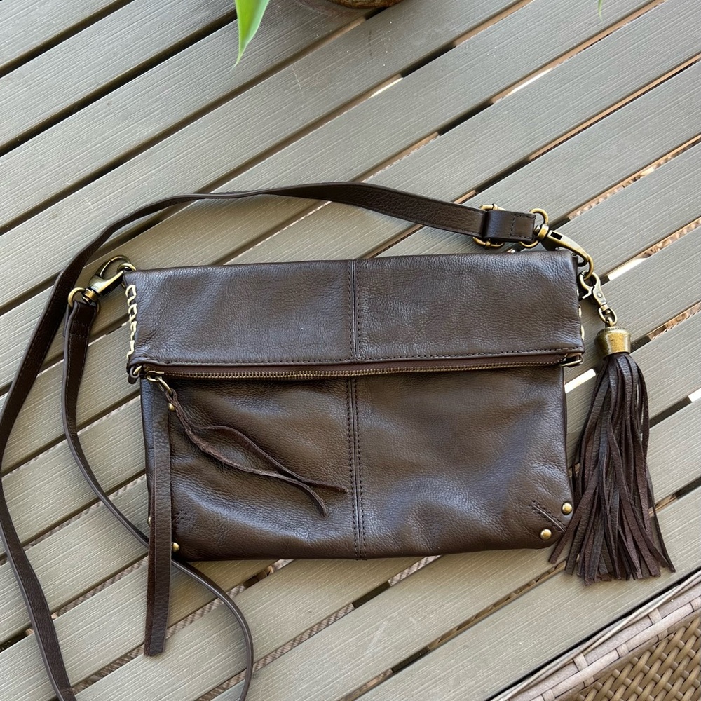Lucky Brand Dark Brown Leather Crossbody Bag
